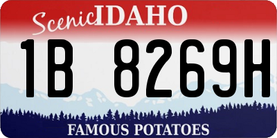 ID license plate 1B8269H