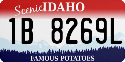 ID license plate 1B8269L