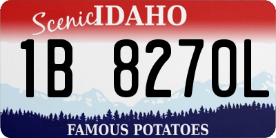 ID license plate 1B8270L