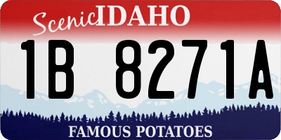 ID license plate 1B8271A