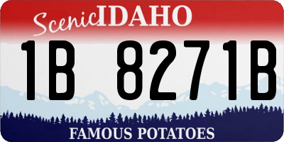 ID license plate 1B8271B