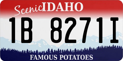 ID license plate 1B8271I
