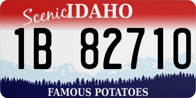 ID license plate 1B8271O