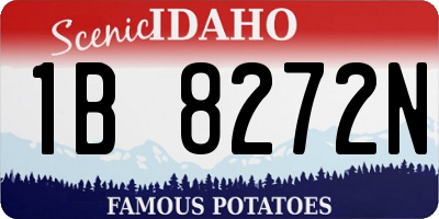 ID license plate 1B8272N