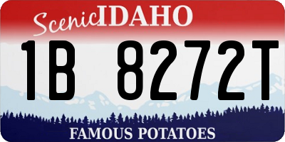 ID license plate 1B8272T