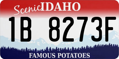 ID license plate 1B8273F
