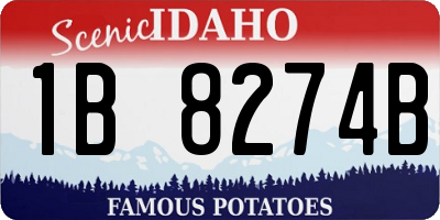 ID license plate 1B8274B