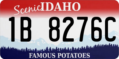 ID license plate 1B8276C