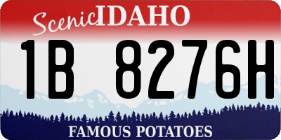 ID license plate 1B8276H