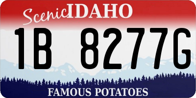 ID license plate 1B8277G