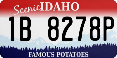 ID license plate 1B8278P