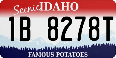 ID license plate 1B8278T