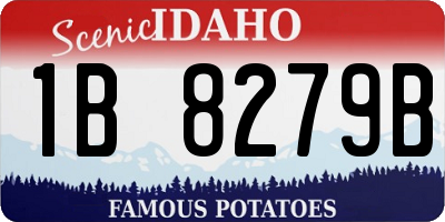 ID license plate 1B8279B