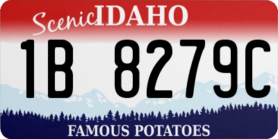 ID license plate 1B8279C