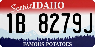 ID license plate 1B8279J