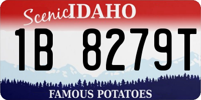 ID license plate 1B8279T