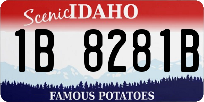 ID license plate 1B8281B