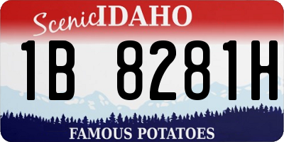 ID license plate 1B8281H