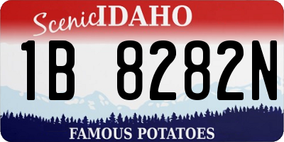 ID license plate 1B8282N