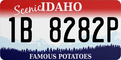 ID license plate 1B8282P