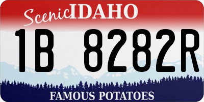 ID license plate 1B8282R
