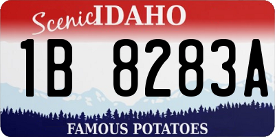 ID license plate 1B8283A
