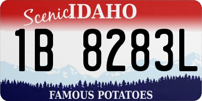 ID license plate 1B8283L