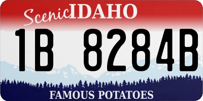 ID license plate 1B8284B