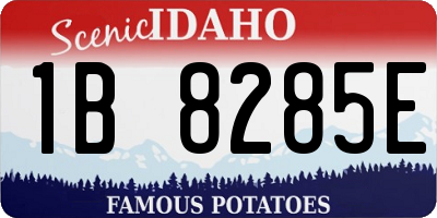 ID license plate 1B8285E