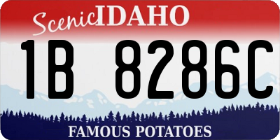 ID license plate 1B8286C