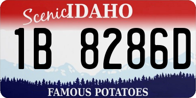 ID license plate 1B8286D