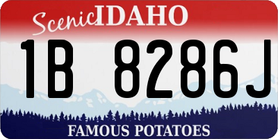 ID license plate 1B8286J