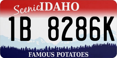 ID license plate 1B8286K