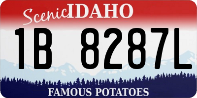 ID license plate 1B8287L