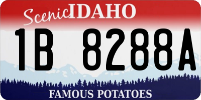 ID license plate 1B8288A