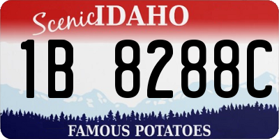 ID license plate 1B8288C