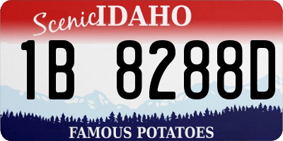 ID license plate 1B8288D