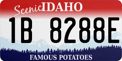 ID license plate 1B8288E