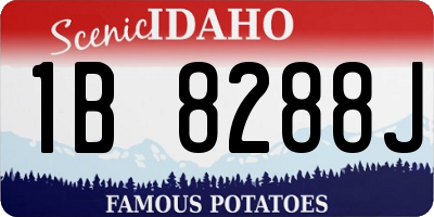 ID license plate 1B8288J