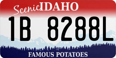 ID license plate 1B8288L