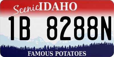 ID license plate 1B8288N