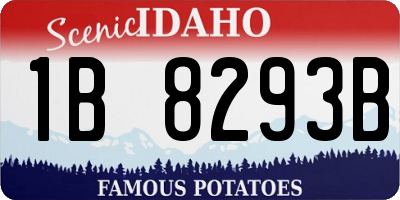 ID license plate 1B8293B