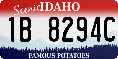 ID license plate 1B8294C