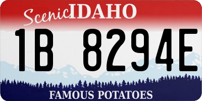 ID license plate 1B8294E