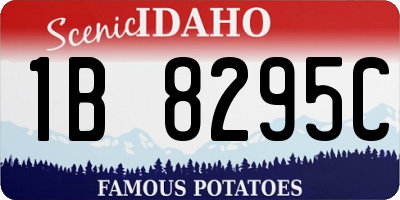 ID license plate 1B8295C