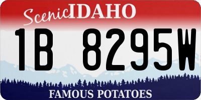 ID license plate 1B8295W