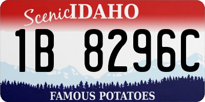 ID license plate 1B8296C
