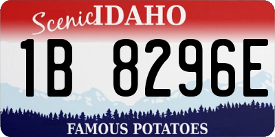 ID license plate 1B8296E