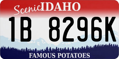 ID license plate 1B8296K