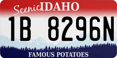 ID license plate 1B8296N